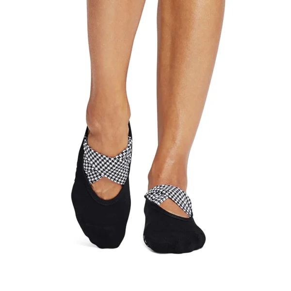 Penny Houndstooth Grip Socks